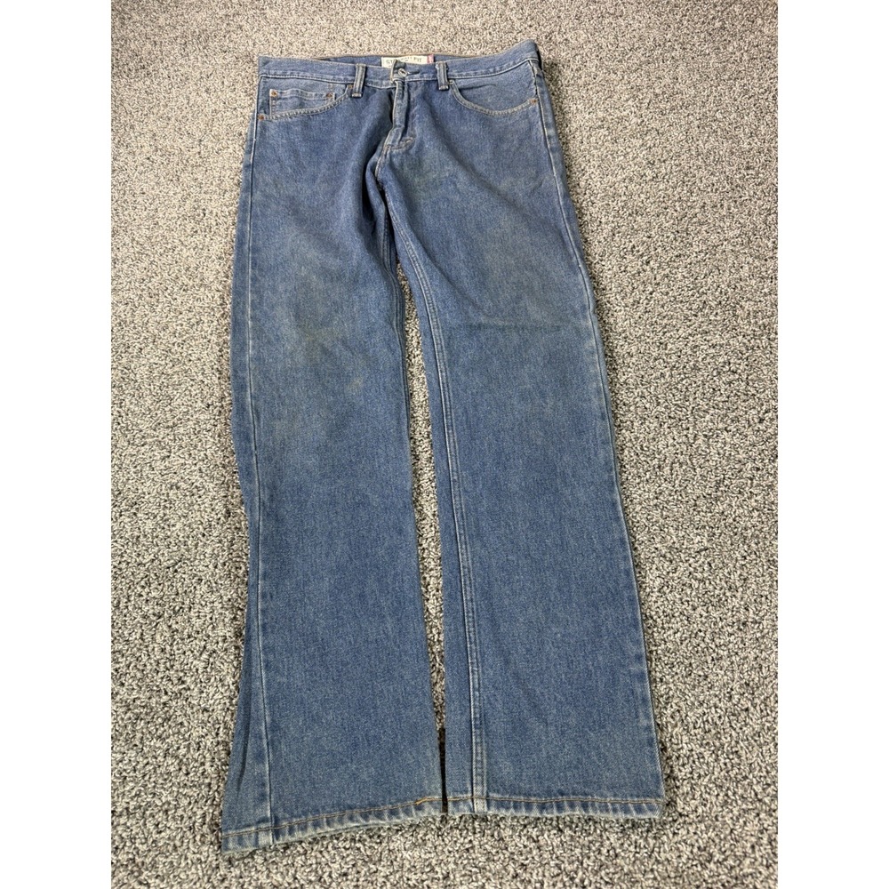 Vintage Y2K Levi's 505 Regular Fit Straight Jeans Men's Size 34X32 Blue